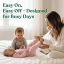 Comfort Baby Outfit Set: Soft Bodysuits and Pants Layette Set, 4-Piece Unisex Baby Clothes Gift for Boys Girls (Pink, M)