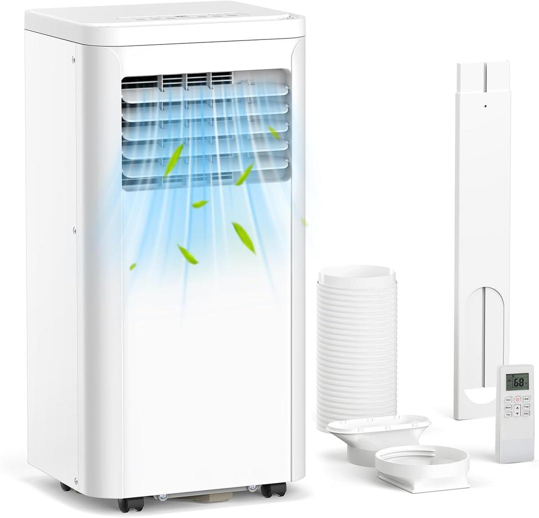 ZAFRO 10000 BTU Portable Air Conditioners for Room up 450 Sq. Ft Portable Ac Quiet Unit with Cooling, Dehumidifier, Fan, Sleep Mode, Remote Control