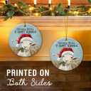 2 x Goat Christmas Ornament 2025 - Funny Goat Gifts for Goat Lovers, Women, Men, Farm Animal Ornaments for Family, Friends, Farmers - Rustic Ceramic Hanging Holiday Decorations