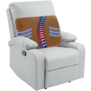 HOMBYS Lumbar Support Pillow for Recliner Chair, Memory Foam Back Support Cushion for Elderly,Extra Large Lumbar Support Pillow,Thick Backrest for Home Reading (Coffee, 20“x13.5"x5")