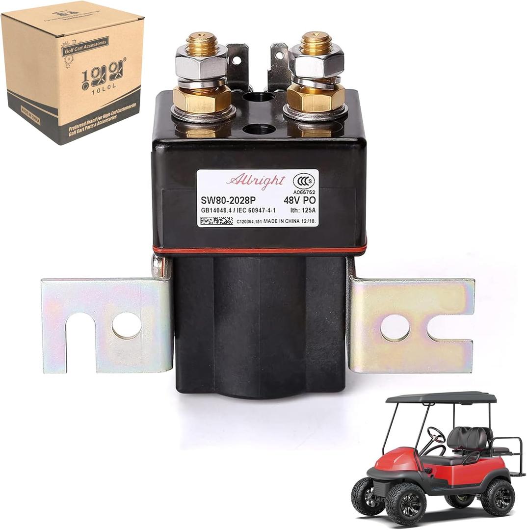 Albright Solenoid 48 Volt, 4 Terminal Solenoid for Club Car DS & Precedent 2000-up Electric Golf Cart OEM#1019087-01 101908701