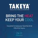 Takeya Actives Kids Water Bottle 14 oz Stainless Steel Double Wall Insulation BPA-Free Leakproof Straw Lid Easy Carry Handle Reusable Ideal for Boys and Girls, School, Sports - Blush