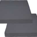 Covers & All Square Outdoor Cushion Covers for Patio Furniture Sets, Water, Tear & UV Resistant Polyester Cushion Slipcover with Zippers (Pack of 2) (28" L x 28" W x 4" Thick, Charcoal Gray)