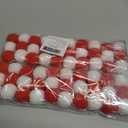 Tatuo 100 Pieces Wool Felt Balls 2 cm Pom Poms for Crafts Handmade Colorful Felt Balls Small Pompoms for DIY Holiday Daily Crafts Decorations(Red，White