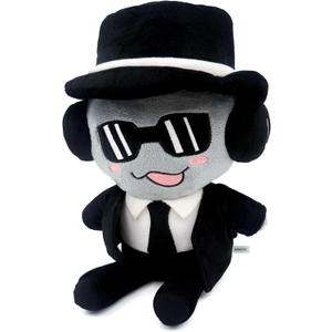 Forsaken Black Plush Toy Soft Black Character Plush Stuffed Animal, Cute Forsaken Game Collectible Plushie Gift for Kids and Gamers