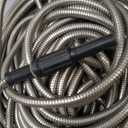 100ft Metal Garden Hose Stainless Steel Heavy Duty Water Hose With 2 Nozzles, No Tangle and Kink, Lightweight & Flexible, Tough and Pet Proof, Metal Garden Hose for Yard, RV, Garden, Outdoor