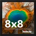 8x8 Picture Frame for Wall Display, 8x8 Black Picture Frame with Shatter Resistant Plexiglass, Stable and Sturdy 8 x 8 Poster Frame for Wall Display, Handpicked Gift Collection, 1 Pack