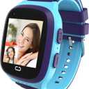 4G Kids Smart Watch GPS Tracker - Smartwatch with Two Way Call Video Calling 7 Puzzle Games Voice Chat SOS School Mode Pedometer Geo-Fence Touch Screen Alarm Clock Smartwatches for Boys Girls (Blue)