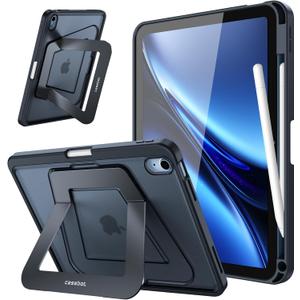 Fintie Shockproof Case for iPad (A16) 11th Generation 11 Inch (2025), iPad 10th Generation 10.9 Inch (2022) - [Built-in Pencil Holder] Slim Frosted Protective Cover with Multi-Angle Kickstand, Black