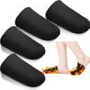 Zhanmai 2 Pairs 3 mm Neoprene Toe Covers Warmers Black Booties Thermal Foot Toe Cap ice bath Sock for Winter Cycling Running (Large)