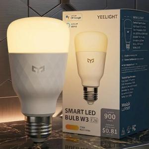 YEELIGHT Smart Light Bulbs, Warm White Dimmable LED Light Bulb 60W Equivalent, 900LM, E26, 2700K, Timing Function, WiFi & Bluetooth LED Bulbs, APP Control Work with Alexa and Google Assistant, 1 Pack