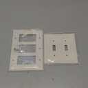 2-Pack Triple Decorator Outlet Cover Plate, Aged Bronze Pearls Decorative Switch Plates and Outlet Covers, Metal Wall Plates for Electrical Outlets, Receptacle, GFCI Outlet, Dimmer Switch