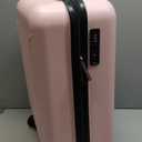 KYME Carry on luggage 22x14x9 Airline Approved Suitcase Hardshell With Double Spinner Wheels, PC+ABS TSA Lock Travel Luggage (Pink, 20" Carry On)