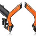 Acerbis X-Grip Frame Guards Black/16 KTM Orange Compatible with KTM 125SX/150SX/250SX/250SX-F/250XC/250XC-F/350SX-F/350XC-F/450SX-F/450XC-F 2019-2022/450SX-F Factory Edition 2021-2733445229