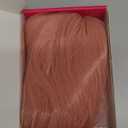 Long Pink Wigs for Women, 24 Inch Pink Wig with Bangs Natural Silky Soft Synthetic Heat Resistant Fiber Wigs Hair for Daily Party Use