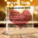 Love Gifts for Her, Anniversary Valentines Day Gifts for Her Wife Girlfriend You Are My Favorite Person Acrylic Desk Plaque Sign Home Decor