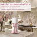 Pink Bow Paper Towel Holder Coutertop - Bow Accent Paper Towel Holder, Pink Kitchen Decor and Accessories, Coquette Room Decor Girly Gifts for Women, 3D Handmade Pattern, Weighted Base