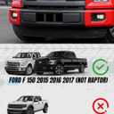 Front Bumper Lower Grille Trim for Ford F-150 2015-2017 Compatible with FL3Z-17E810-CA, Black ABS Guard Cover Replacement Plus OEM Style Protection