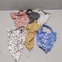 Syhood 6 Pcs Floral Elastic Hair Bandanas Boho Scarf Headband Chiffon Head Kerchief Turban with Hair Clips for Women(Boho Floral Patterns)