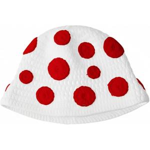 ComfyCamper Womens Knitted White Mushroom Hat Costume Red Spores Adults Teen Men Cottagecore Cosplay Halloween
