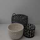 Set of 3 Oval Water Hyacinth Basket