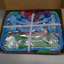 6 Colors Widen X-Large Storage Bags 12.69.256.9In with Labels, Reusable Clear PVC Board Game Storage, Travel Waterproof Organizer Bags with Zipper for Building Blocks, Puzzle, Stuffed Animals (Multicolor)