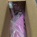 JOYMOOP Pink Broom and Dustpan Set, Upright Angle with Built-in Comb Teeth for Kitchen, Lobby, Pet Hair and Hard Floors (Lavender Pink & Sakura Pink)