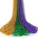 HOOSUN 30 Pack Mardi Gras Beads Necklaces Bulk,Mardi Gras Decorations Accessories Party Favors,Gold Green and Purple Carnival Decor St Patricks Day Necklace Party Supplies for Party,School Event,Home