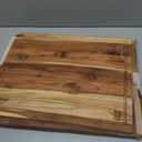 Premium Teak Wood Cutting Board 18" x 14" x 0.6" for Kitchen Meat, Fruit, Pizza Prep - Large Thin Edge Grain with Juice Groove, Solid Hardwood, Non-Toxic, BPA & Plastic Free by New M Way, 17.9"L x 14"W