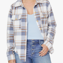 WallFlower Women's Taylor Polar Cozy Fleece Boyfriend Trendy Spring, Summer, and Fall Light Shacket Jacket, Small