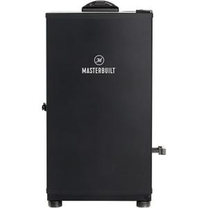 Masterbuilt 40-inch Digital Electric Vertical BBQ Smoker with Side Wood Chip Loader, Chrome Smoking Racks and 970 Cooking Square Inches in Black, Model MB20072918