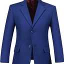Visaccy Boys Suit Ring Bearer Outfit Boy Suits Graduation Dress Tuxedo Suits for Boy Dark Royal Blue Kids Suit, Size 10