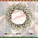 Yawwind 20 Inches White Winter Wreath Winter Wreaths for Front Door White Berry Wreath for Farmhouse Indoors Outside Kitchen Wall Porch Christmas Winter