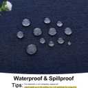 Smiry Rectangle Table Cloth Linen Textured, Waterproof Spillproof Anti-Wrinkle Burlap Tablecloth, Washable Decorative Fabric Table Cover for Dining, Party, Banquet, 54 x 78 Inch, Navy