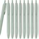 Uni Jetstream Single Ballpoint Pen, Equipped with 0.5mm Lite Touch Ink (Black), Sage, SXNLS05.52, Set of 10