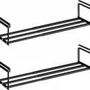 Expandable Shoe Rack Organizer - Adjustable Shoe Rack & Under Cabinet Shelf - for Shoe or Clothing Storage and Organization, Under Shelf Storage (Black,2 Pcs)