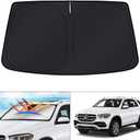 KUST Windshield Sunshade for 2012-2025 2026 Mercedes Benz GLE 350 450 Accessories 4-Layers Windshield Sun Shade Foldable Window Sun Visor Protector Blocks UV Rays Keep Your Car Cooler