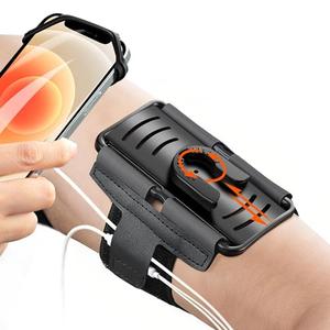 Newppon Cell Phone Running Armband - Detachable & 360° Rotatable Universal Cellphone Arm Band for iPhone 17 16 15 14 13 Pro Max Plus Samsung Galaxy Note S24 S23 for Workout Exercising Walking Jogging