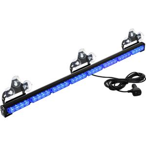 ASPL 36" 32LED Traffic Advisor Light Bar Warning Emergency Strobe Light Bar Directional Flashing Emergency Caution Lighting Led Safety Lights with 16 ft Straight Cord (Blue)