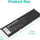 86Wh 69KF2 M59JH 8FCTC 70N2F Battery for Dell XPS 15 9500 9510 9520 Precision 5550 5560 5570 7510 M15 M17 R3 R4,G15 5510 5511 5515 5520 5521,G7 7500,Inspiron 7510 7610 P87F P91F P45E p100f