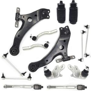 LABLT 14pc Front Lower Control Arm Tie Rods Replacement for 2007 2008 2009 2010 2011 Toyota Camry RK620334 SRK620334 RK620333 SRK620333 GES80603 MES80603 MES80602