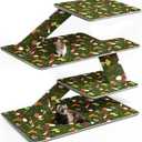 Tinideya 7pcs Ferret Cage Liner Set Compatible with Ferret Nation and Critter Nation Cage Ferrets Liner Accessories for Small Animals Hamster Guinea Pig Rats Hedgehogs, Green Mushroom