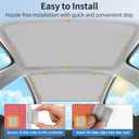 2025 Upgrade Sunshade Roof for Tesla Model 3 Highland 2024 2025 [No-Gap/Sag-Free] Heat Insulation Glass Roof Sunshade Sunroof for Tesla Model 3 Accessories 2025 2024 Red