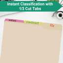 100PC Manila File Folder 1/3 Cut Tab Letter Size,Great for Organizing and Easy File Storage,Per Box