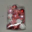 12 Pcs Valentines Day Ball Ornaments - 2.36 Inch Red Pink White Valentines Day Letter Hanging Decorations Buffalo Plaid Balls Ornaments for Tree Valentine's Day Party Supplies Decorations