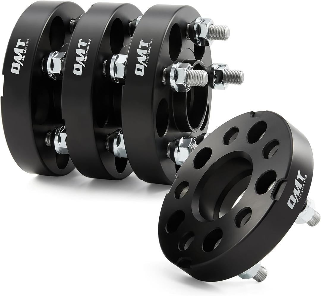 Orion Motor Tech 5x100 Wheel Spacers, 1 inch Wheel Adapters with Studs Compatible with Subaru Outback Subaru Forester Subaru Impreza Subaru Crosstrek Scion FR-S More, 25mm Spacer Kit, Set of 4 (Black)