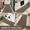BEQHAUSE Hallway Runner Rugs 2x6, Hallway Rug Non-Slip Washable(Rolled-Up NO Creases), Runner Rug Absorbent Stain Resistant Hall Rug Carpet Runner, Entryway Rugs Floor Mat Laundry Room Rugs, Brown