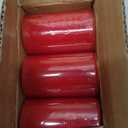 Mega Candles 3 pcs Unscented Solid Red Pillar Candles, Hand Poured Premium Wax Candle 2 Inch x 3 Inch, Home Dcor, Spas, Weddings, Occasions, Party, Centerpieces, Holidays, Vigils, Prayers