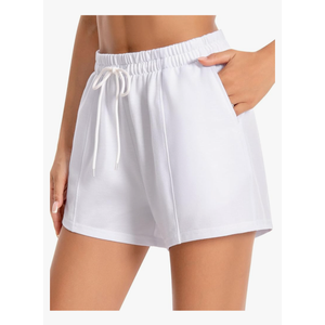 Women's Athletic Shorts with Pockets, 3.7" Sweat Shorts Women, Summer Workout Elastic Running Shorts S