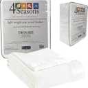 Thermee Micro Flannel Twin Size Blankets, Lightweight All Seasons Cozy Blanket, Throw Blankets for Home and Living Room, Comfy & Soft Blanket for Couch, Machine Wash, No Pilling - Snow